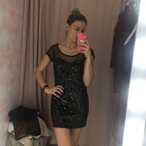 Black Sequin Dress